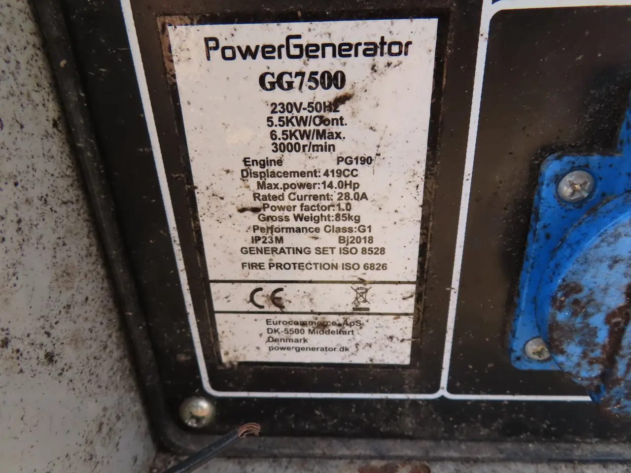 Billede 7 - 2 Stk. generator POWERGENERATOR GG8150E/GG7500