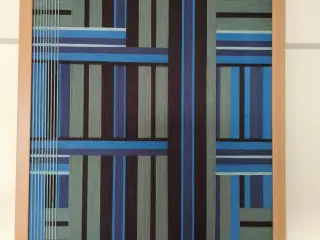 Garnbillede 40x50 cm håndlavet