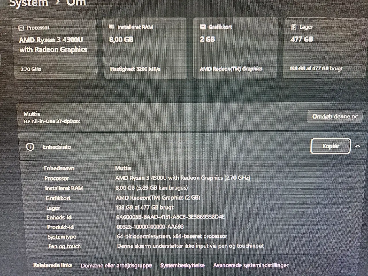 Billede 2 - 27" hp all in one