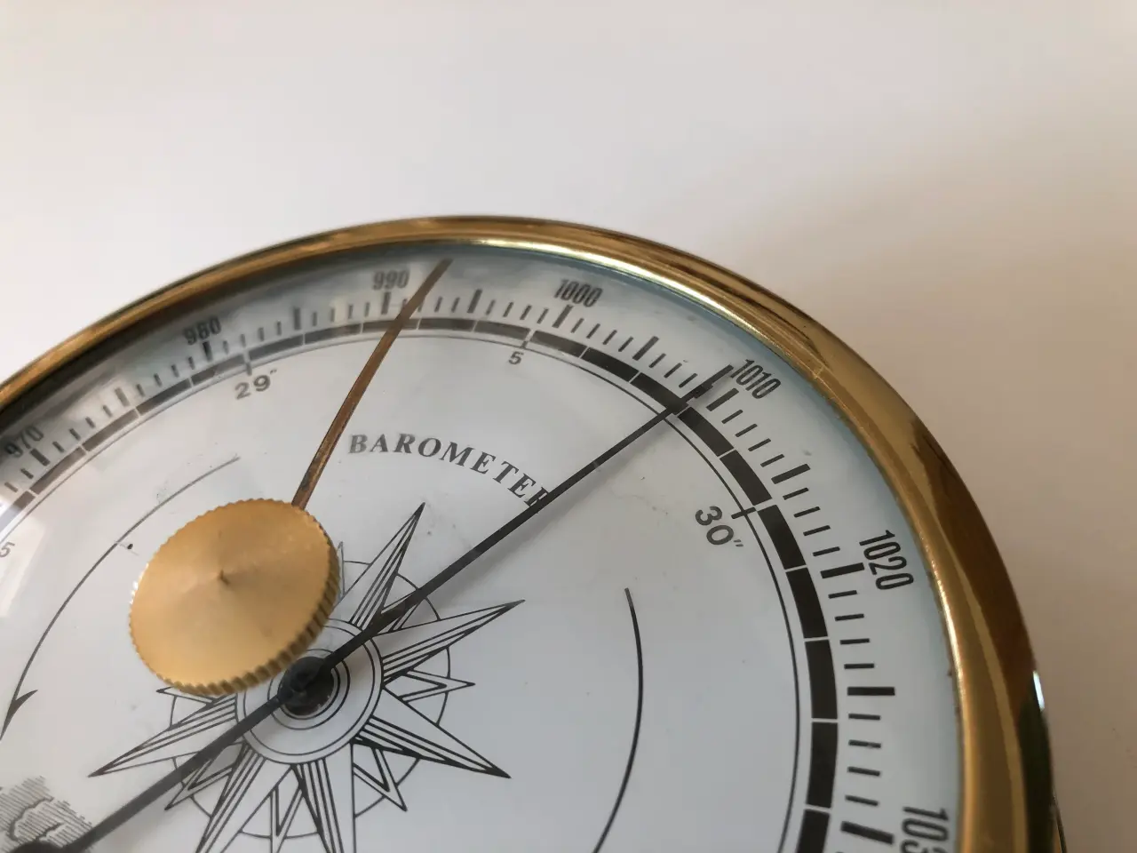 Billede 3 - Skibsbarometer i messing