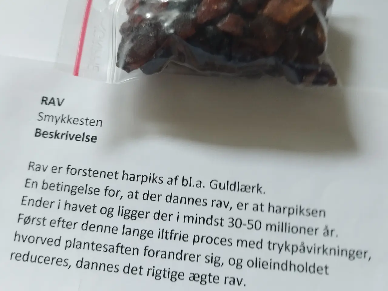 Billede 2 - Rav. Smykkesten. 39 gram