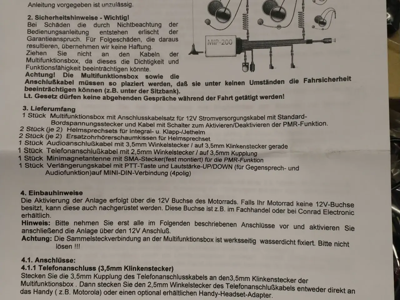 Billede 3 - Samtaleanlæg IMC motor com MIP-200