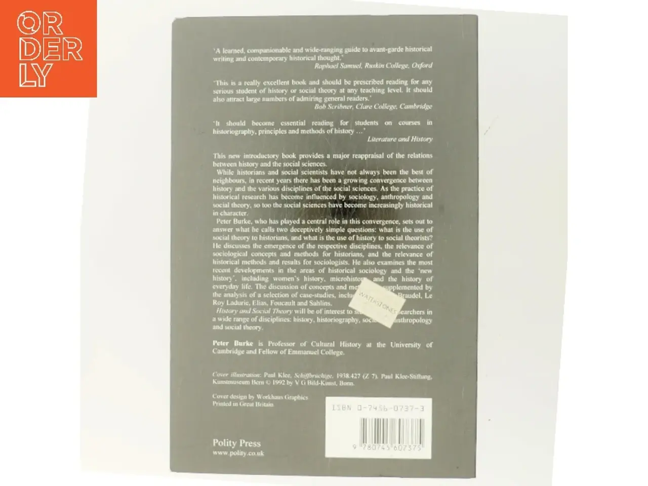 Billede 3 - History and social theory af Peter Burke (Bog)