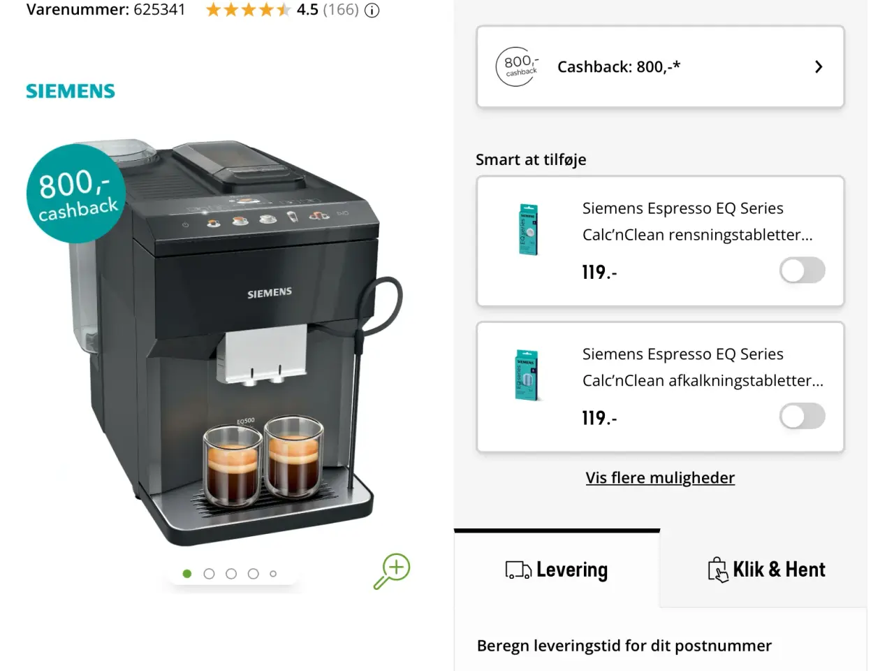 Billede 3 - Siemens EQ500 automatisk esprssomaskine  