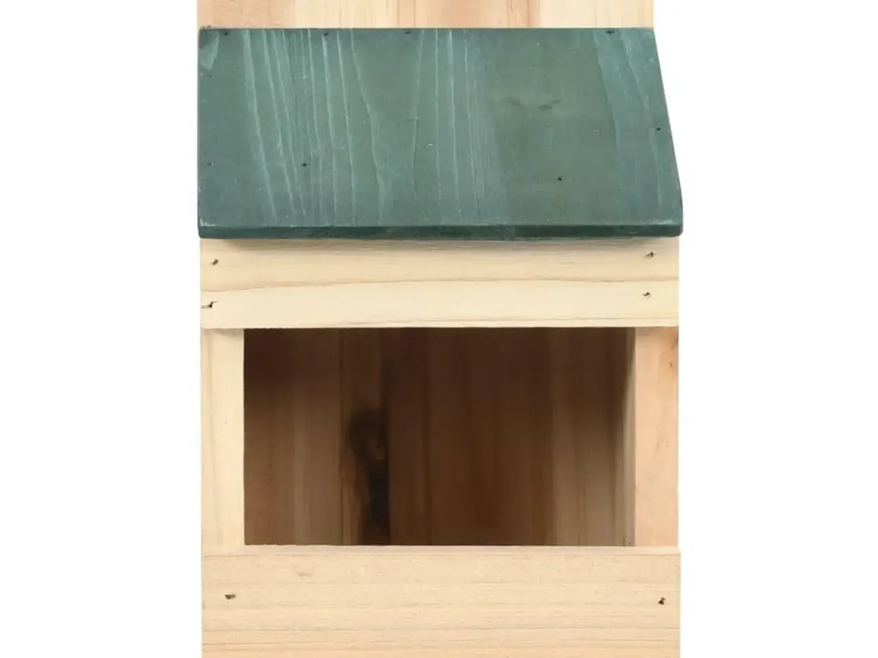 Billede 3 - Fuglehuse i fyrretræ - 4 stk., 12×16×20 cm, halvåben redekasse