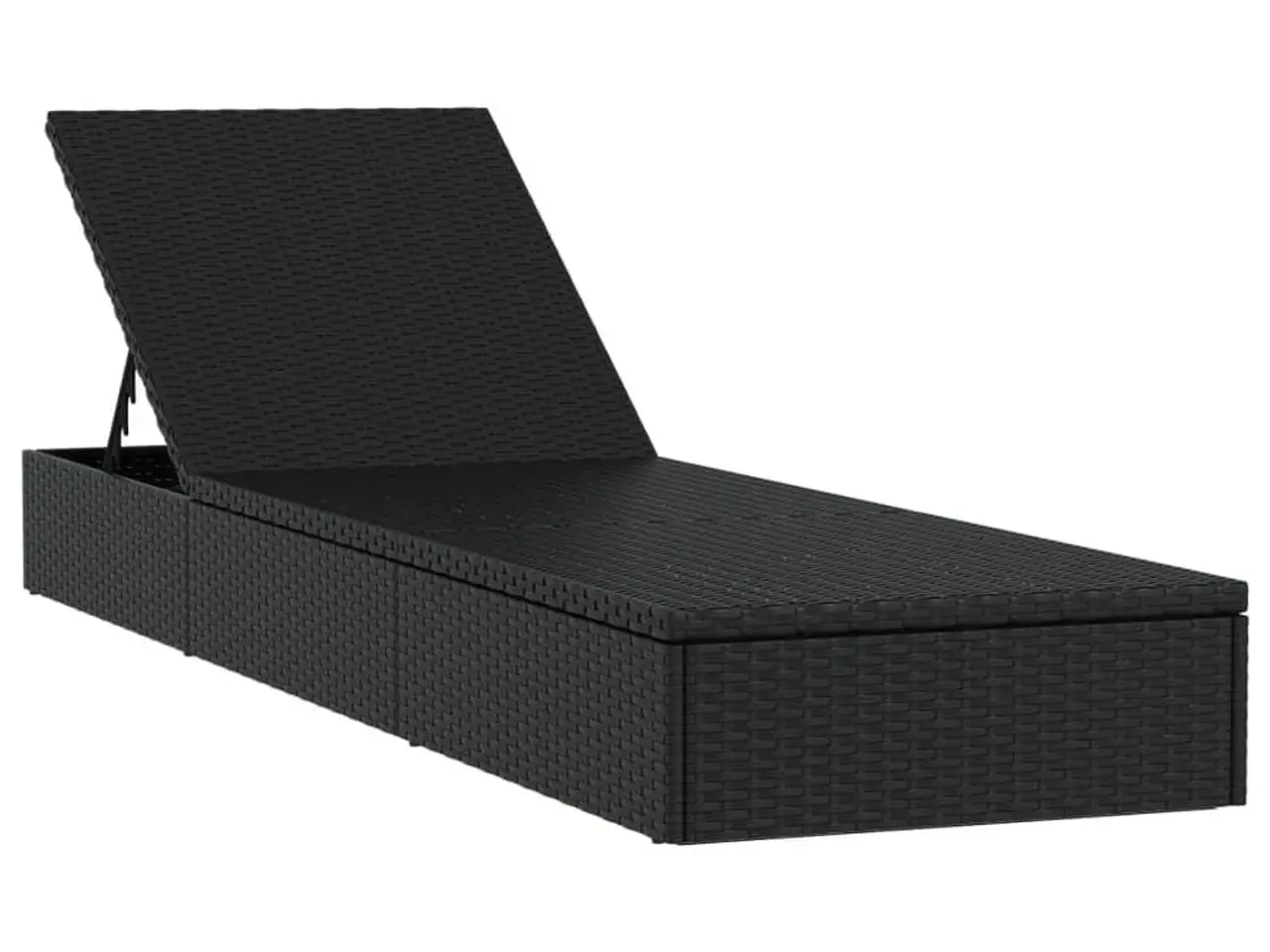 Billede 4 - Liggestol med bord i polyrattan - sort