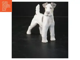 Porcelænsfigur af hund fra Royal Copenhagen (str. 15x14 cm)