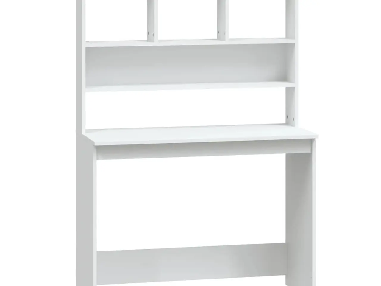 Billede 2 - Skrivebord med hylder 102×45×148 cm - konstrueret træ, hvid