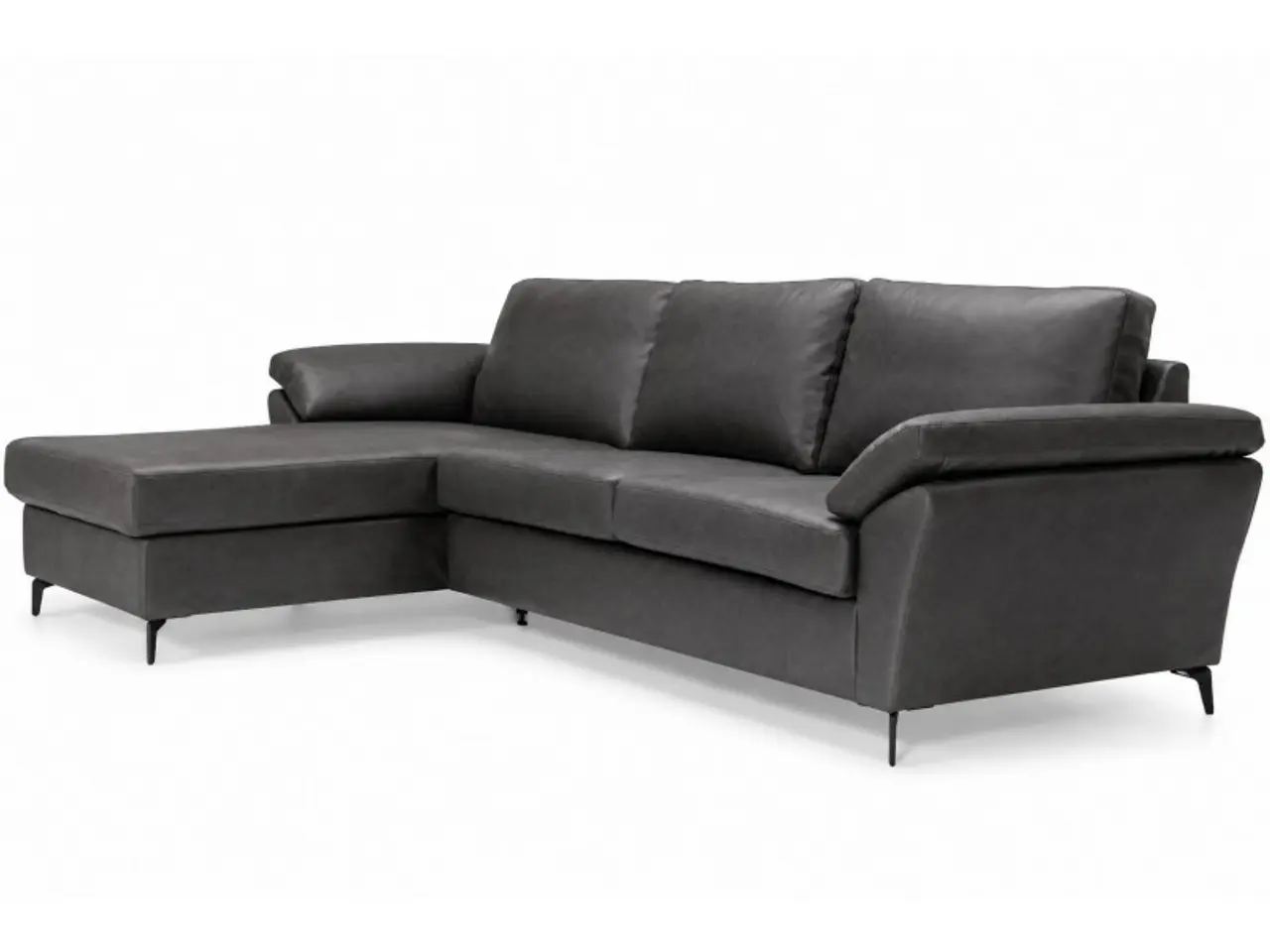 Billede 5 - Hjort Knudsen Padborg Chaiselongsofa med Elektrisk Recliner – Ægte Læder - Venstrevendt
