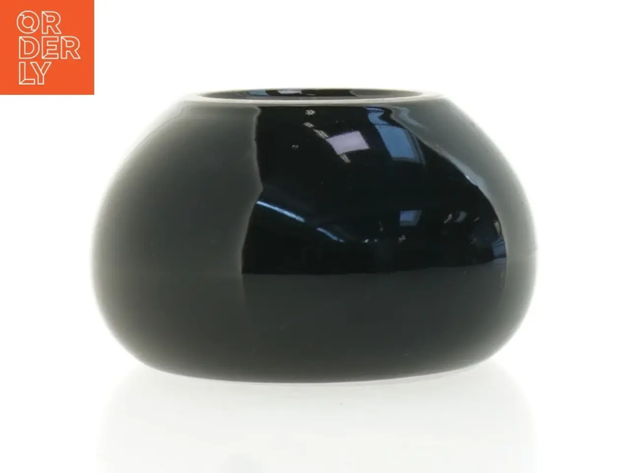 Billede 4 - Sort keramik vase (str. 14 x 8 cm)
