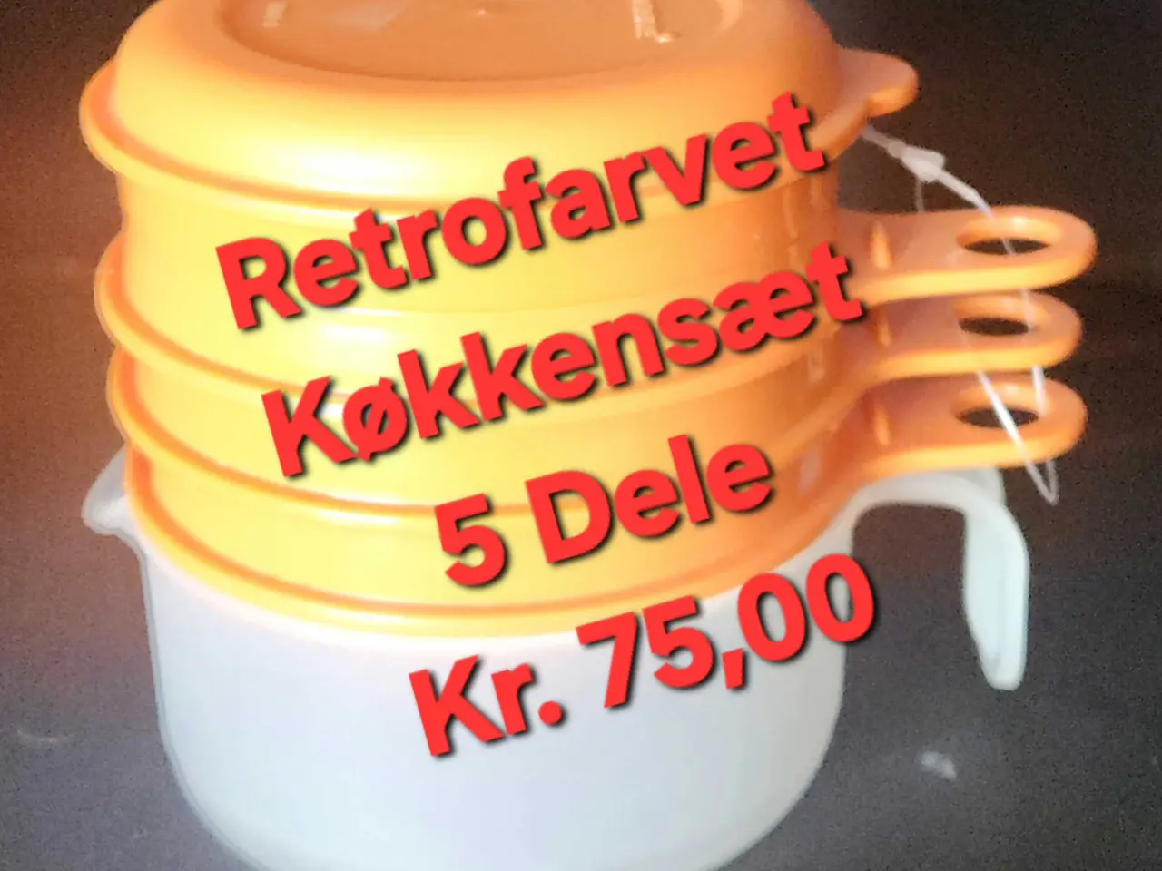 Billede 1 - Retrofarvet Tupperware Køkkensæt