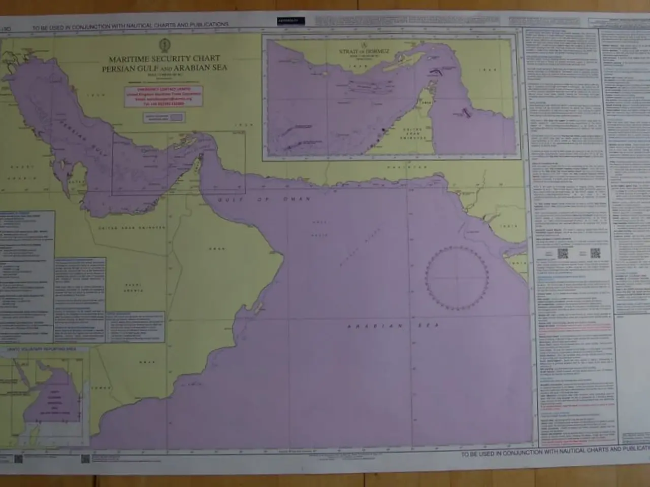 Billede 1 - Søkort Q6111 Mar. Security Chart Persian Gulf & Ar