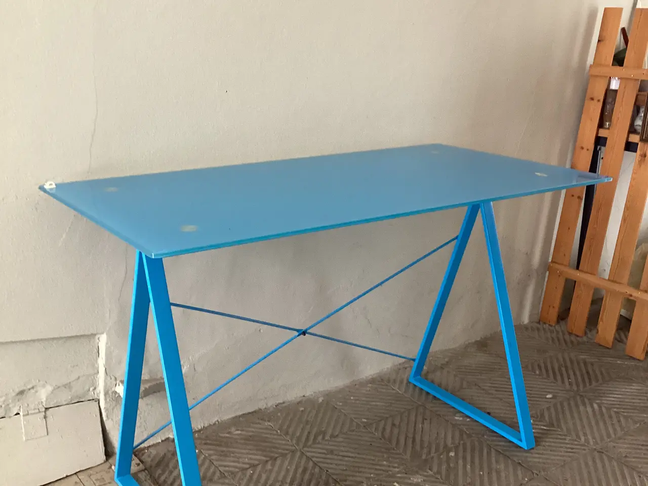 Billede 3 - Bord med glasplade og stålben