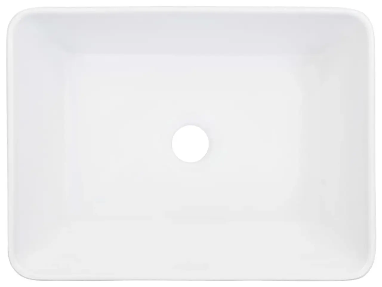 Billede 3 - Håndvask på bordplade 40 × 30 × 13 cm - keramik, hvid