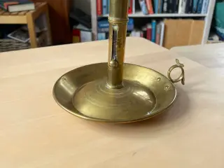 Gammel messing lysestage