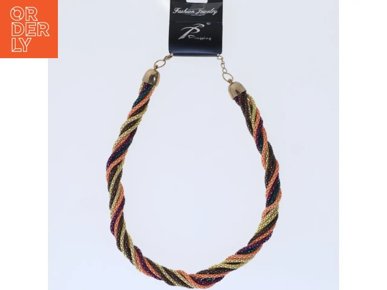 Billede 1 - Flerfarvet halskæde (str. 48 cm)
