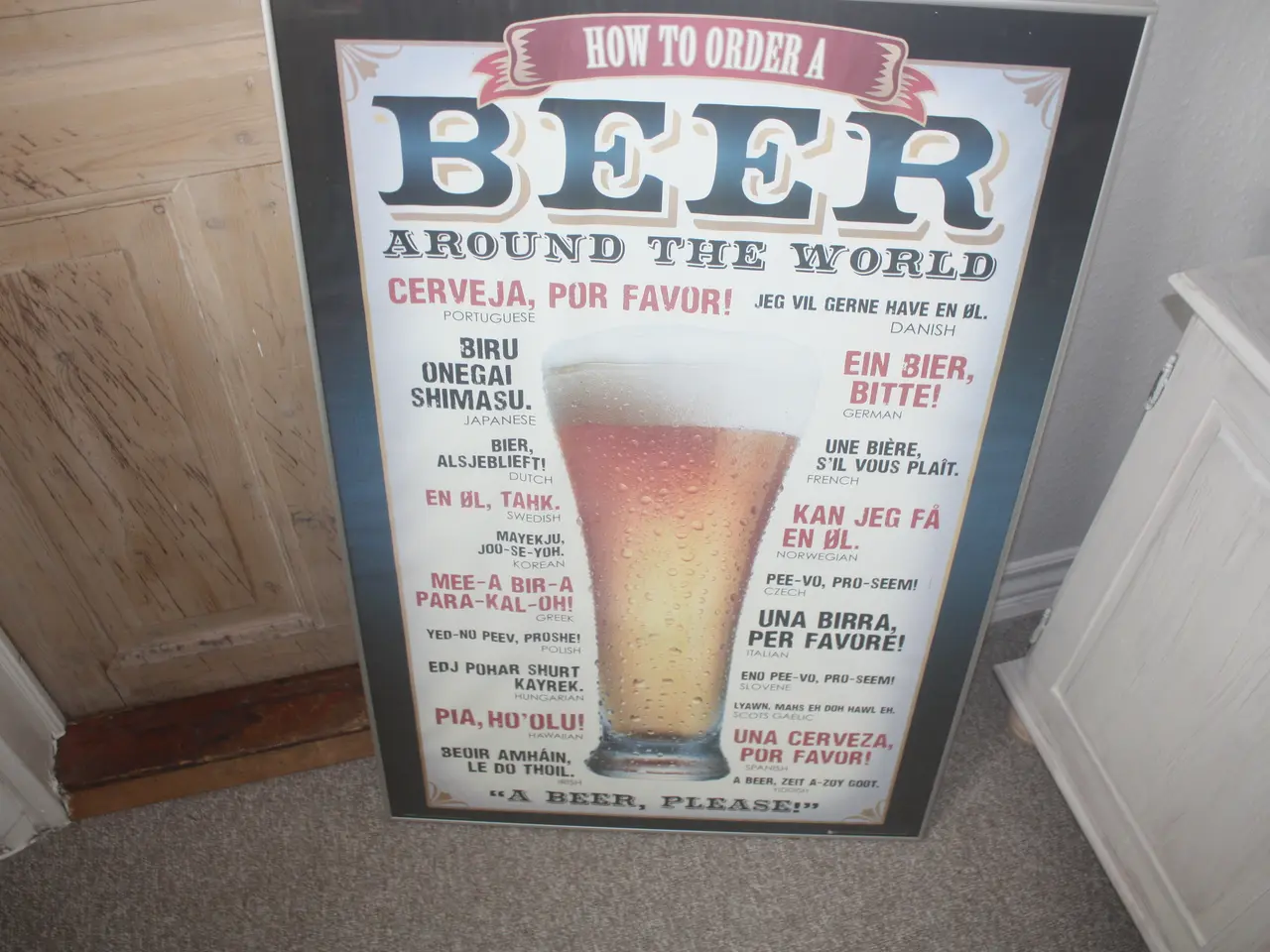 Billede 3 - Vintage billede øl/ beer reklame 92 cm x 61,5 cm