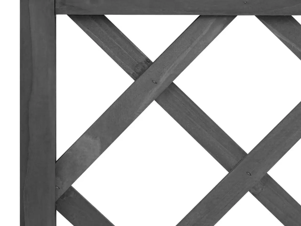 Billede 5 - Plantekasse med espalier 70x30x135 cm massivt fyrretræ sort