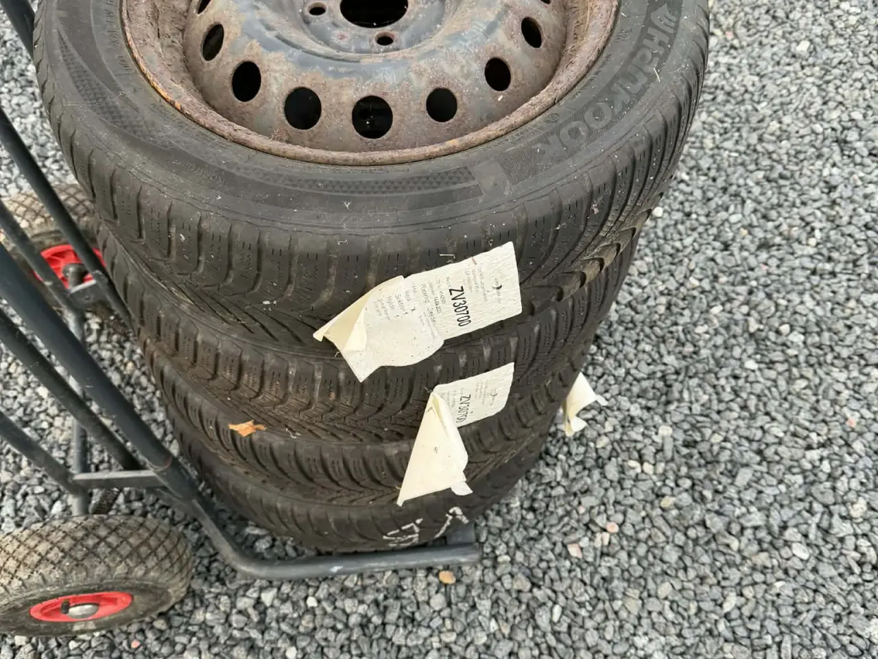 Billede 1 - 4 x 100 Stålfælge Renault med vinterdæk