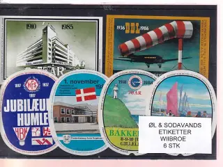 Øl og Sodavands Etiketter - Wiibroe - 6 Stk.