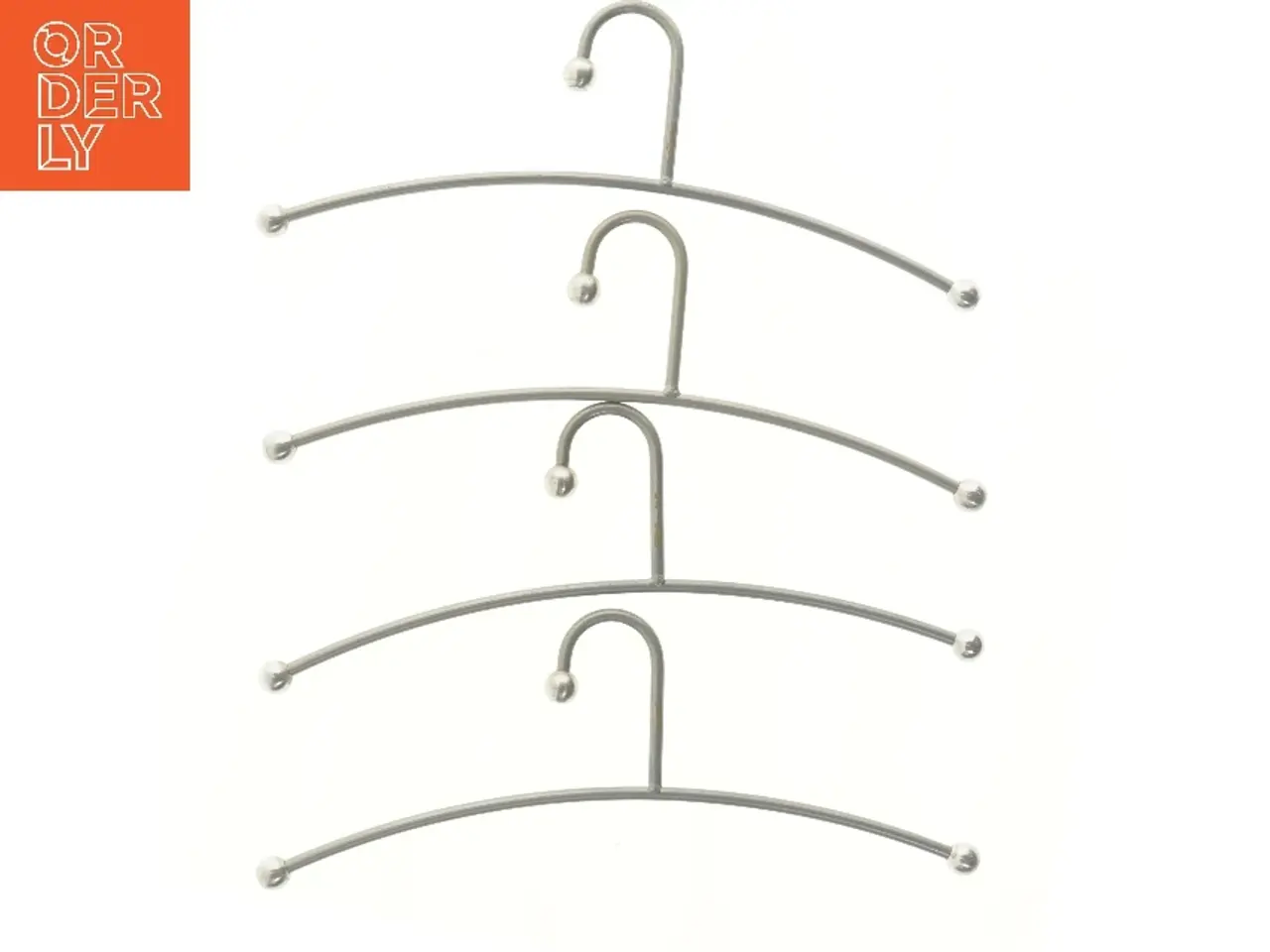 Billede 4 - Kraftig Metal design bøjler børstet stål (str. 42x11 cm)