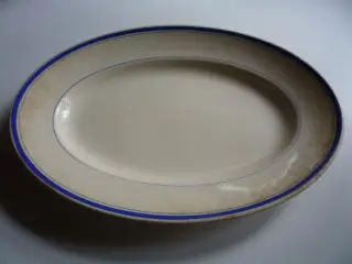 Retro, smukt gammelt ovalt fad, Aluminia