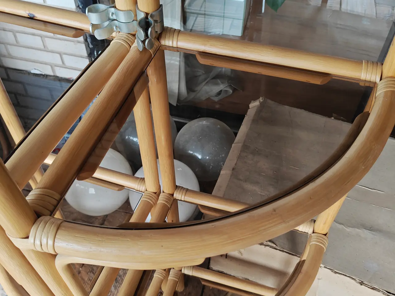 Billede 4 - Rattan/bambus hjørnereol