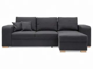 Mark vendbar sovesofa m. puffer - Koksgrå Inari 95