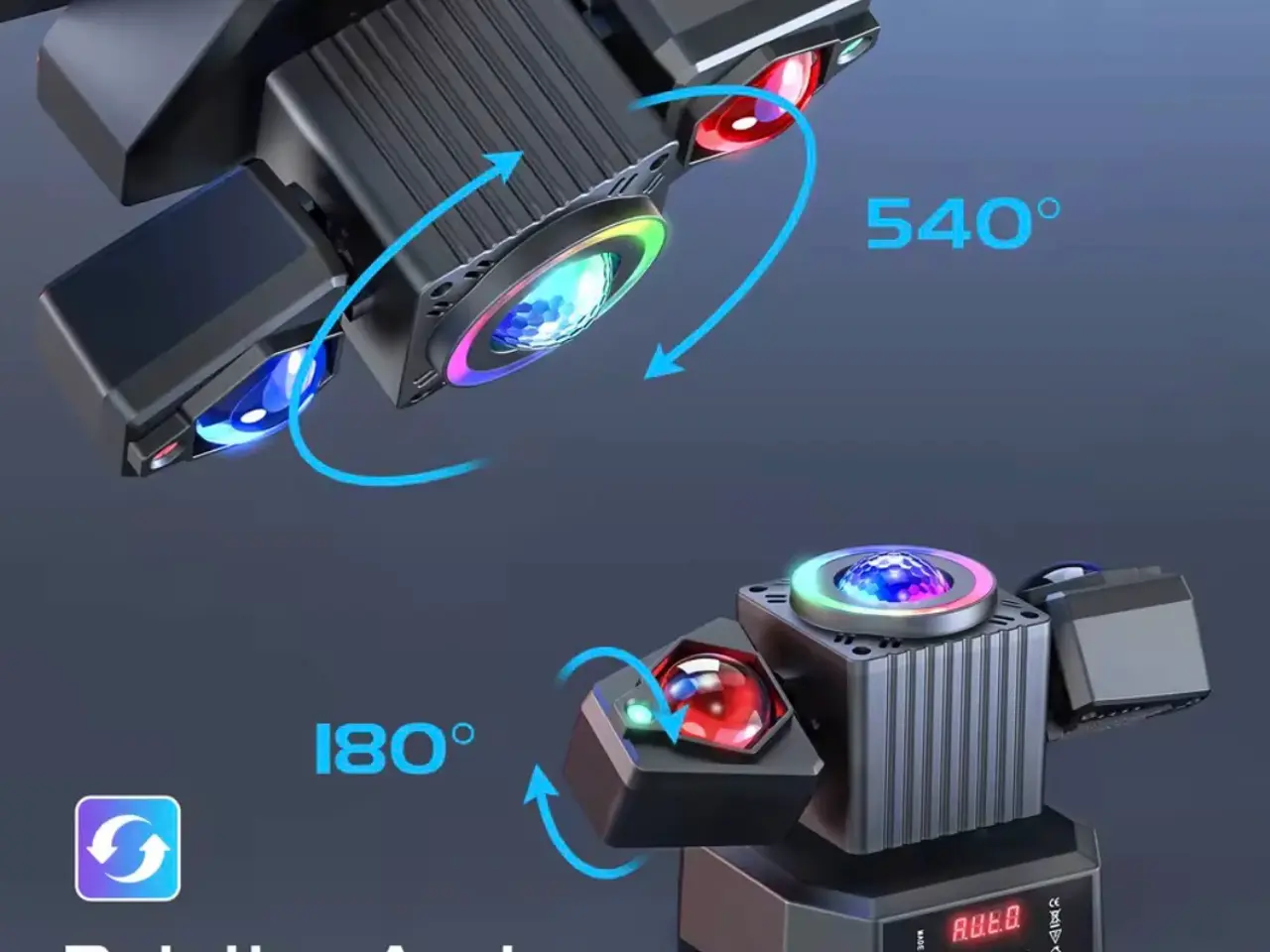 Billede 3 - 2-arms multi lysshow 4-i-1