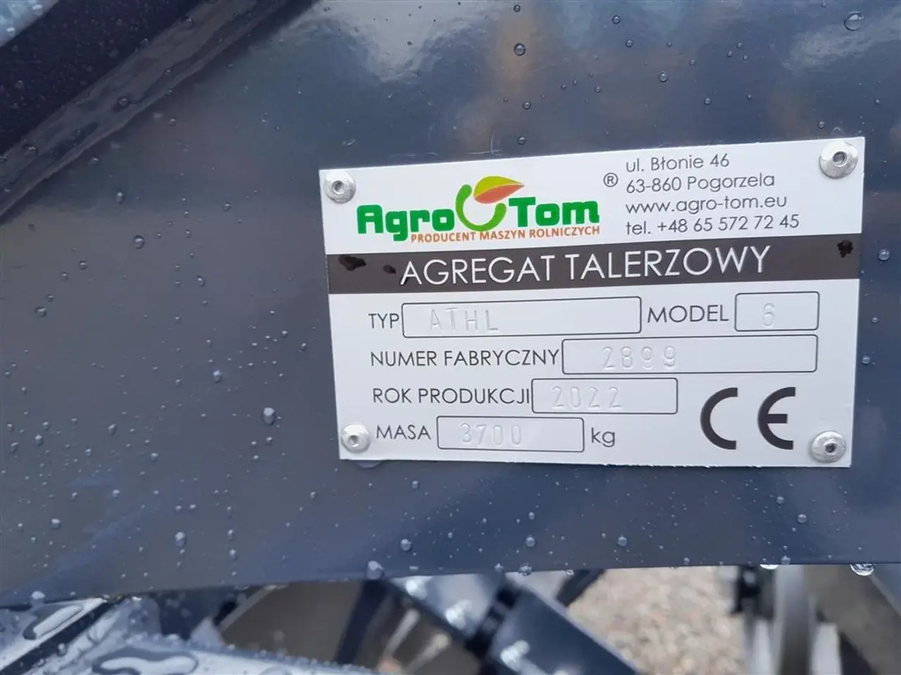 Billede 6 - AGRO - TOM 6 Meter discharve Agro-Tom 6 m. bugseret disc harve
