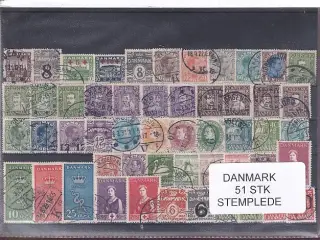 Danmark Samling - 51 Stk. Stemplede