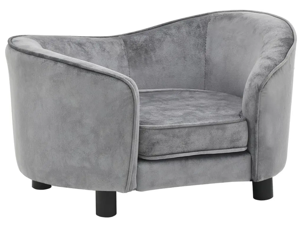 Billede 2 - Hundesofa i plys 69 x 49 x 40 cm grå