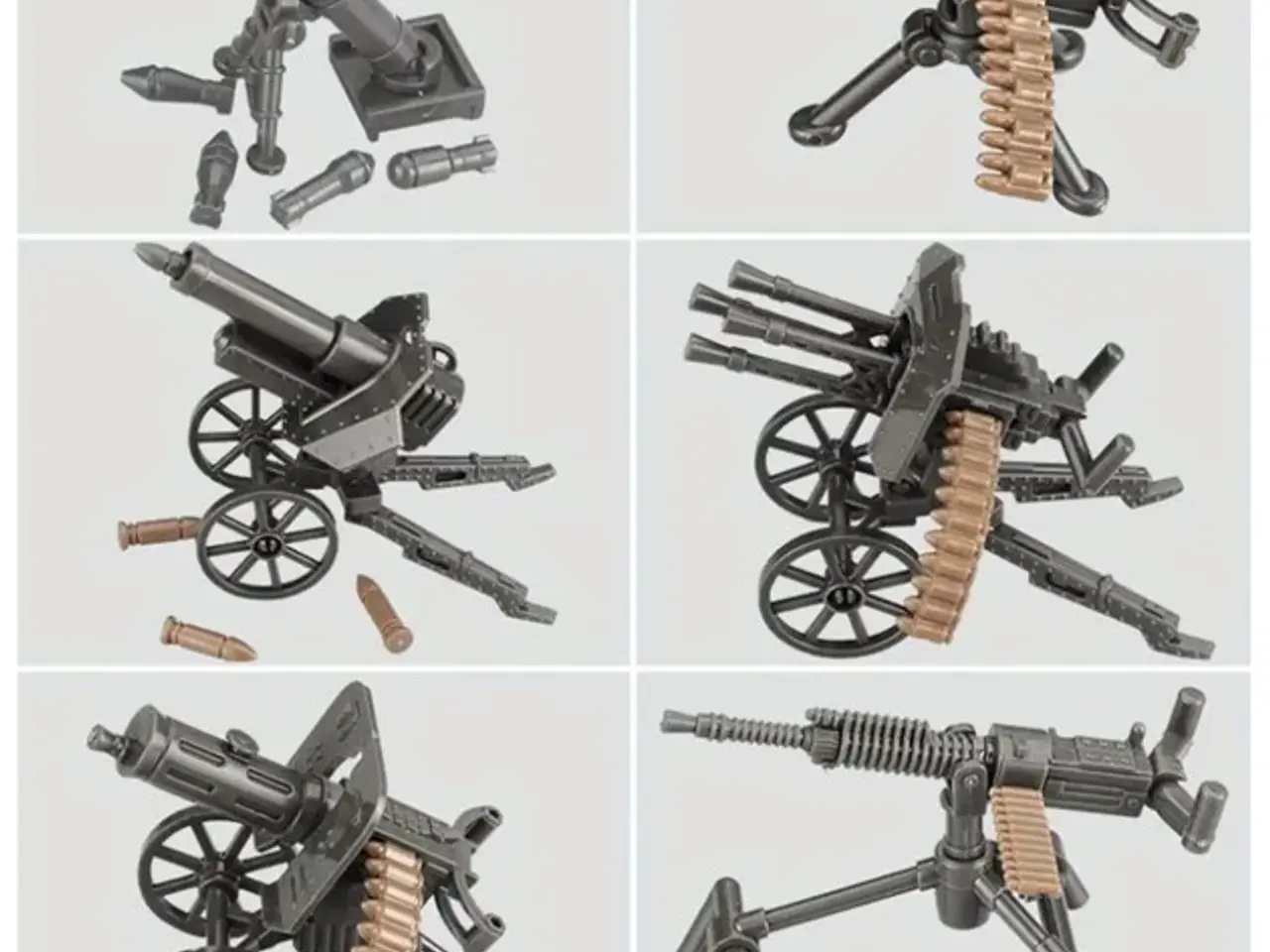 Billede 2 - Militær 6 forskellige våben i mini format