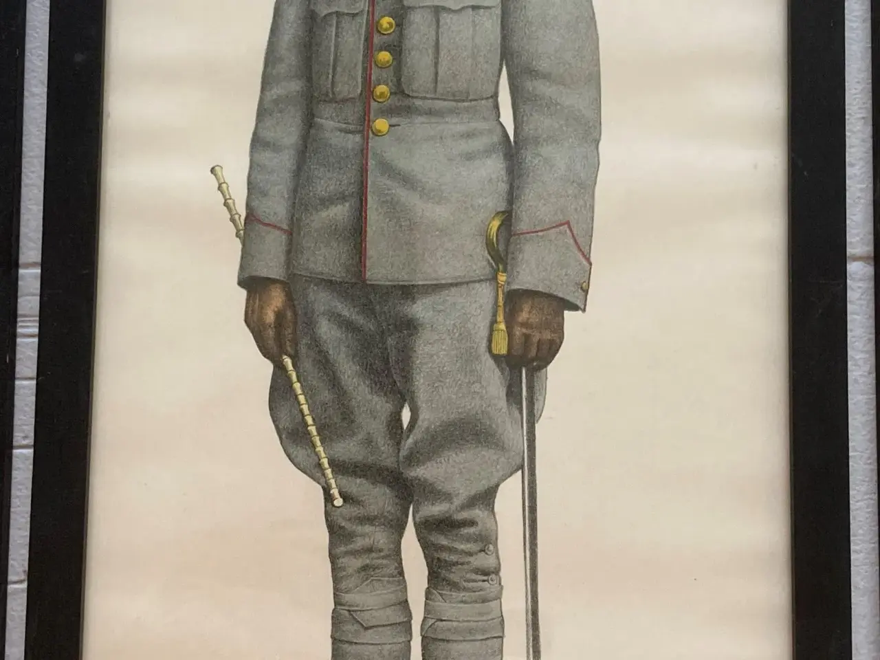 Billede 4 - 4 C.L.Seifert billede Danske Uniformer i ramme