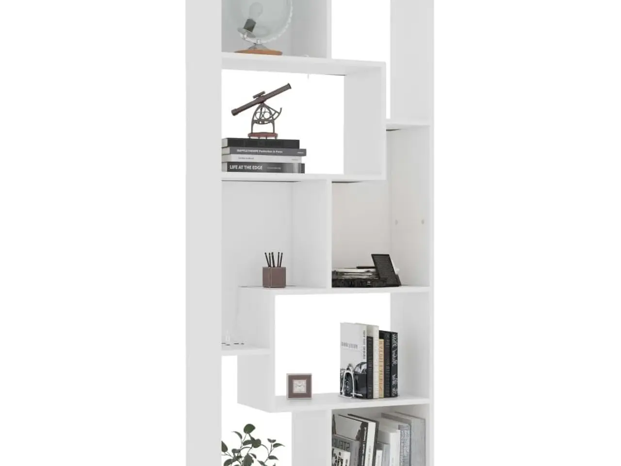 Billede 4 - Bogreol 67x24x161 cm konstrueret træ hvid