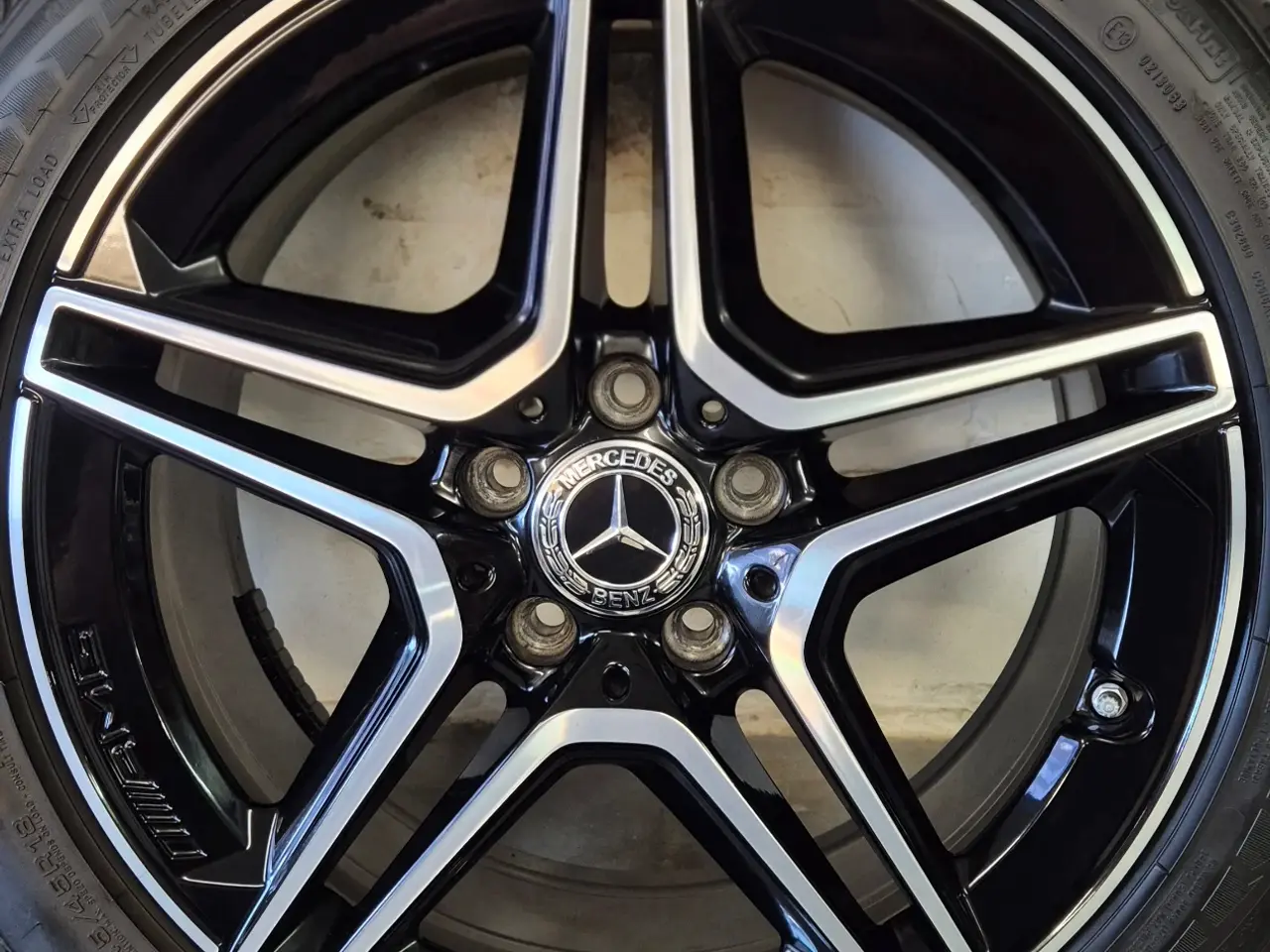 Billede 9 - MERCEDES "AMG" ORIGINAL ALUFÆLGE MED NYE VINTERDÆK