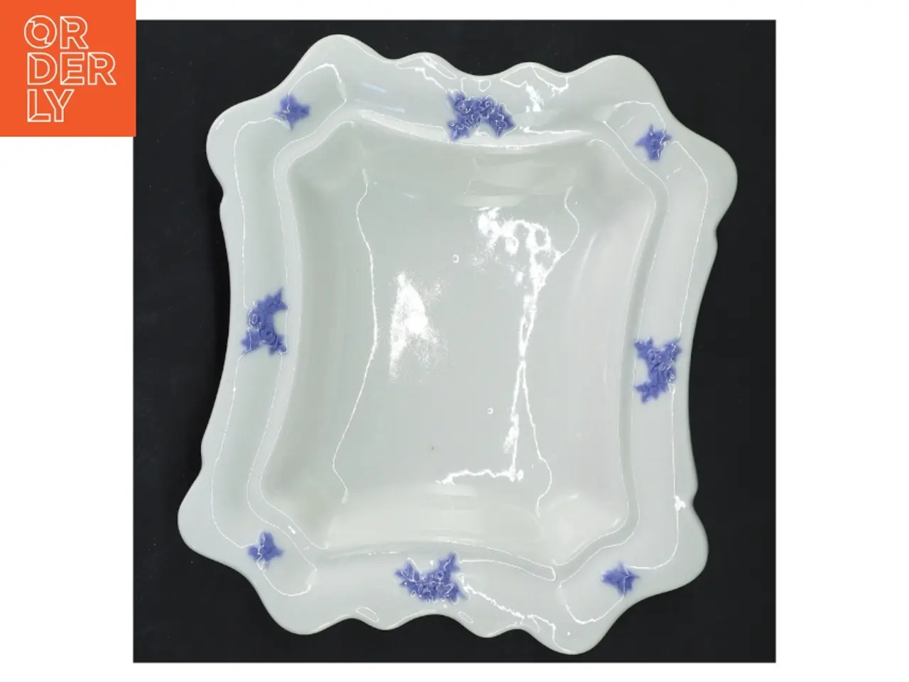 Billede 3 - Gustavberg Blå Blom skål (str. 19x17x3,5 cm)