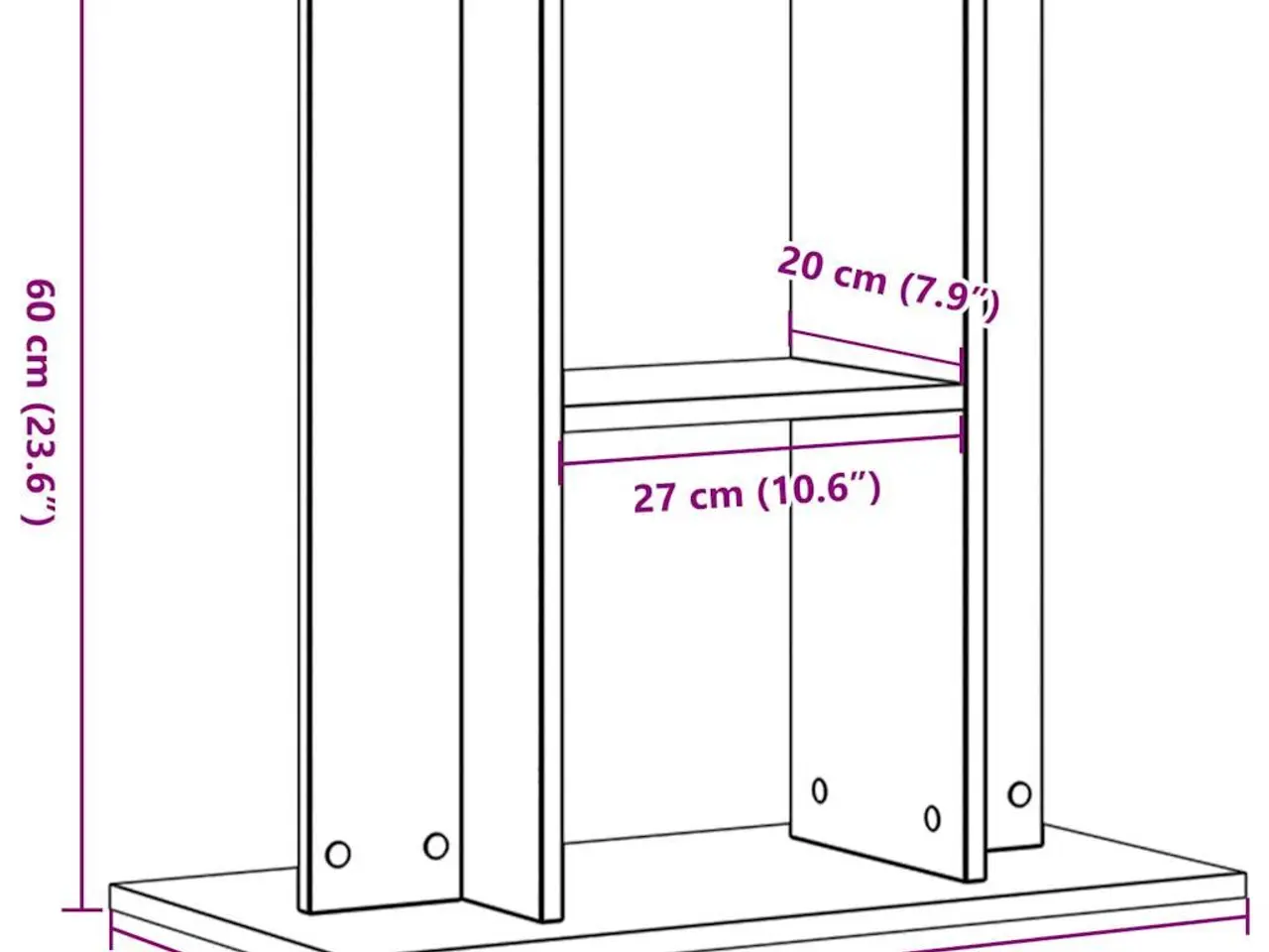 Billede 9 - Akvariebord i konstrueret træ med 3 hylder