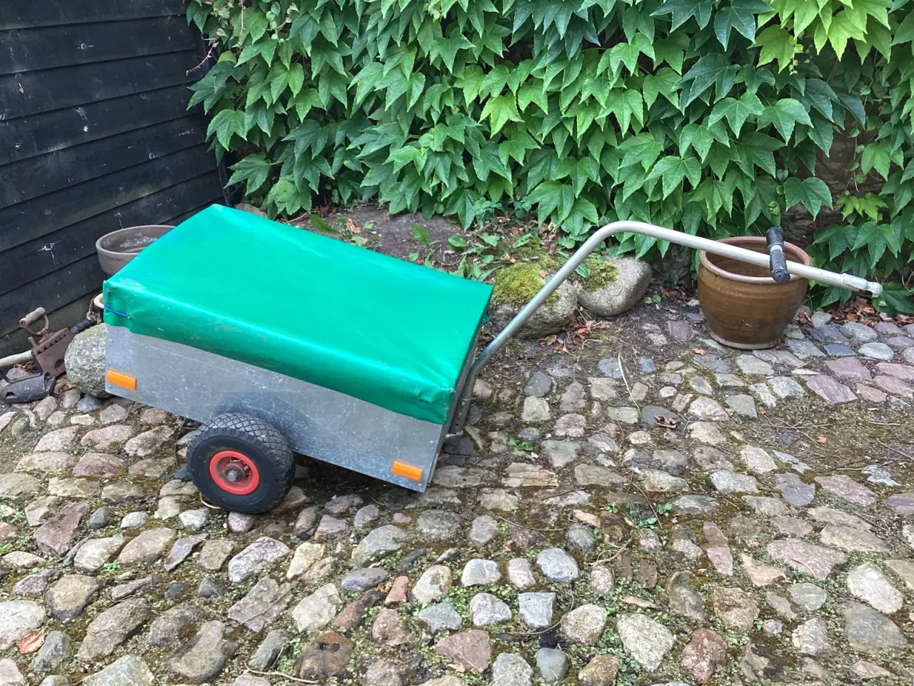 Billede 2 - Cykel trailer, trækvogn med pressenning