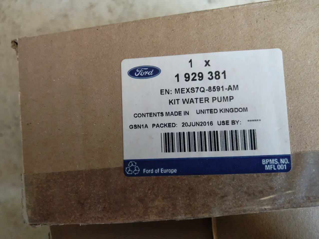 Billede 4 - Ford Mondeo / Transit vandpumpe reparationssæt .