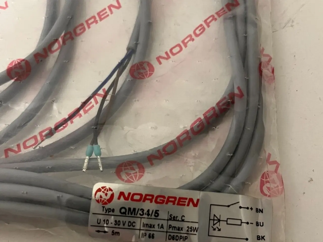 Billede 2 - Norgren QM/34/5 Magnetic Reed kontakt Sensor 5m DC