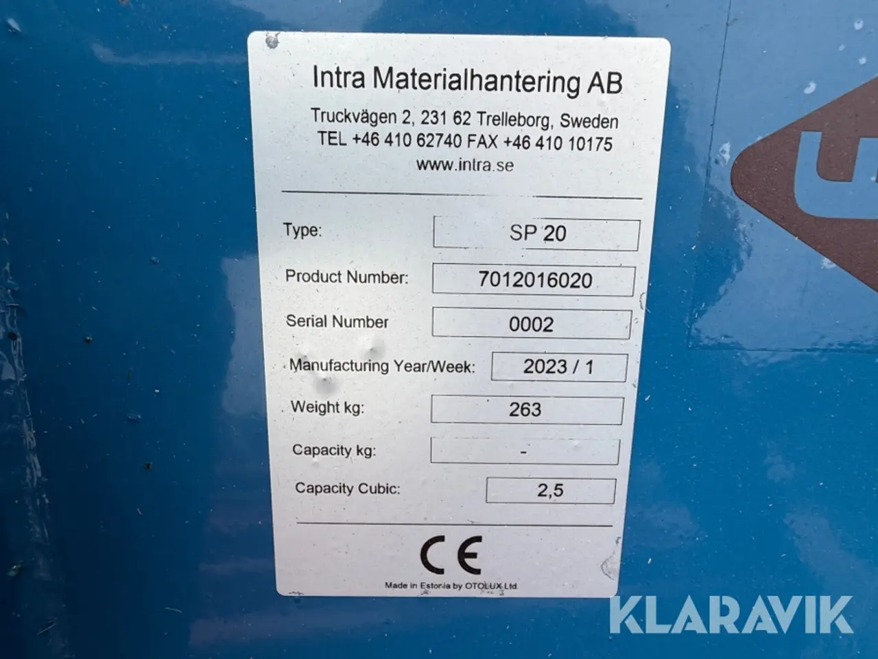 Billede 8 - Skrabeblad til gaffeltruck ErgoLift SP 20