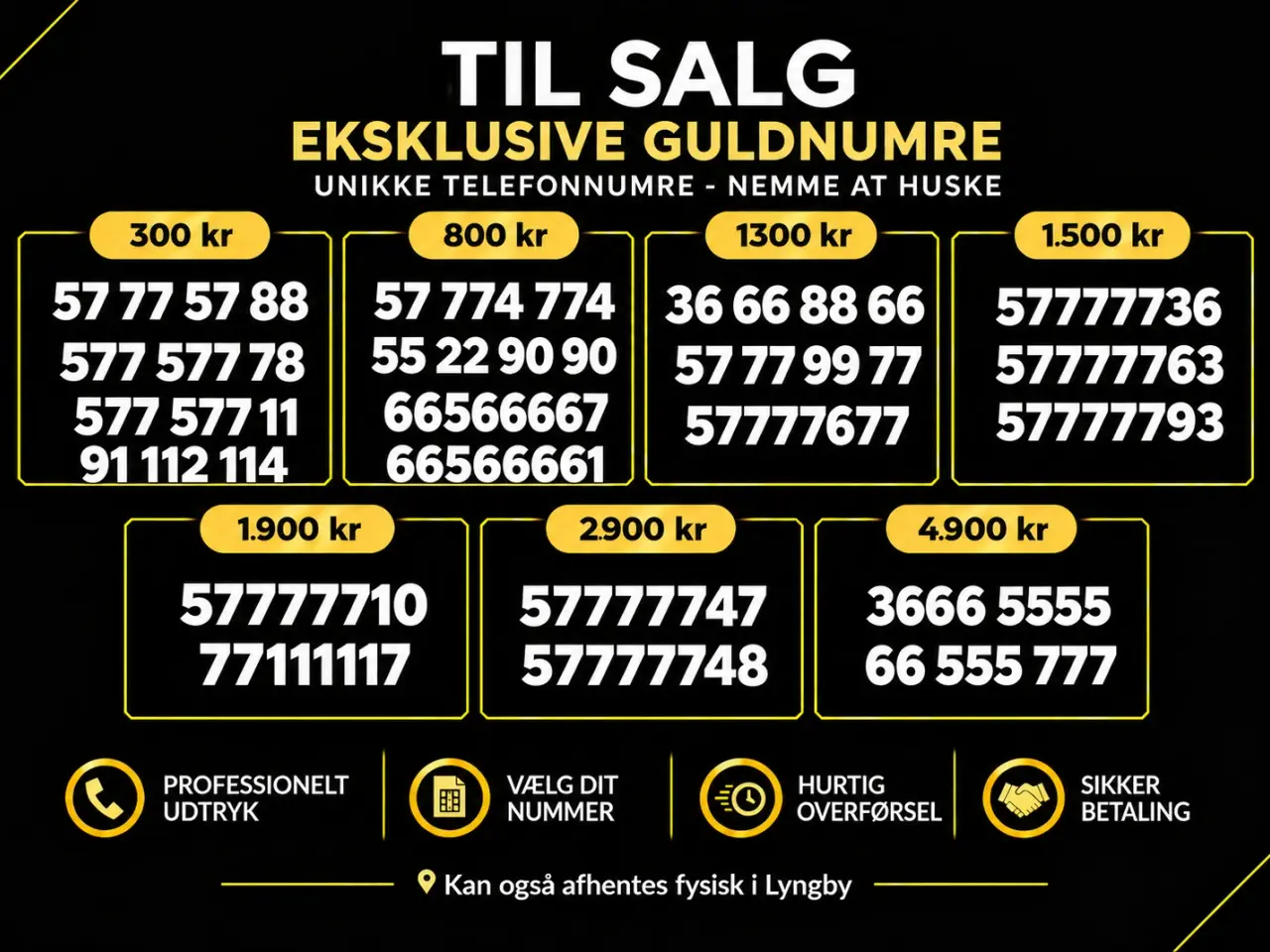 Billede 2 - Guldnummer 📱 Eksklusive guldnumre