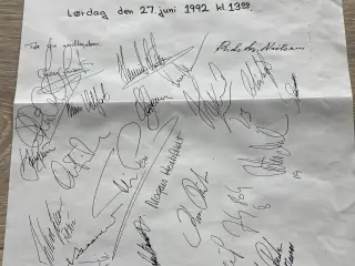 Autografer EM holdet 1992 - kopi
