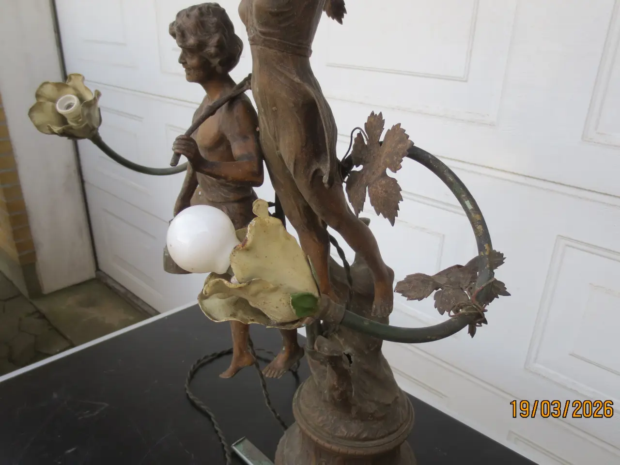 Billede 4 - 1 stk Art-Nouveau-lampe 1900
