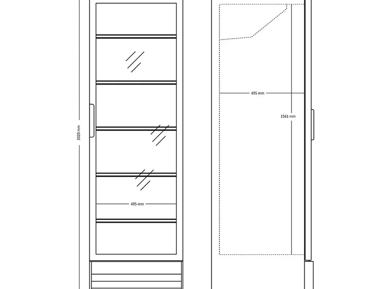 Billede 3 - Displaykøleskab 364 Liter – SD 426 BE- sort