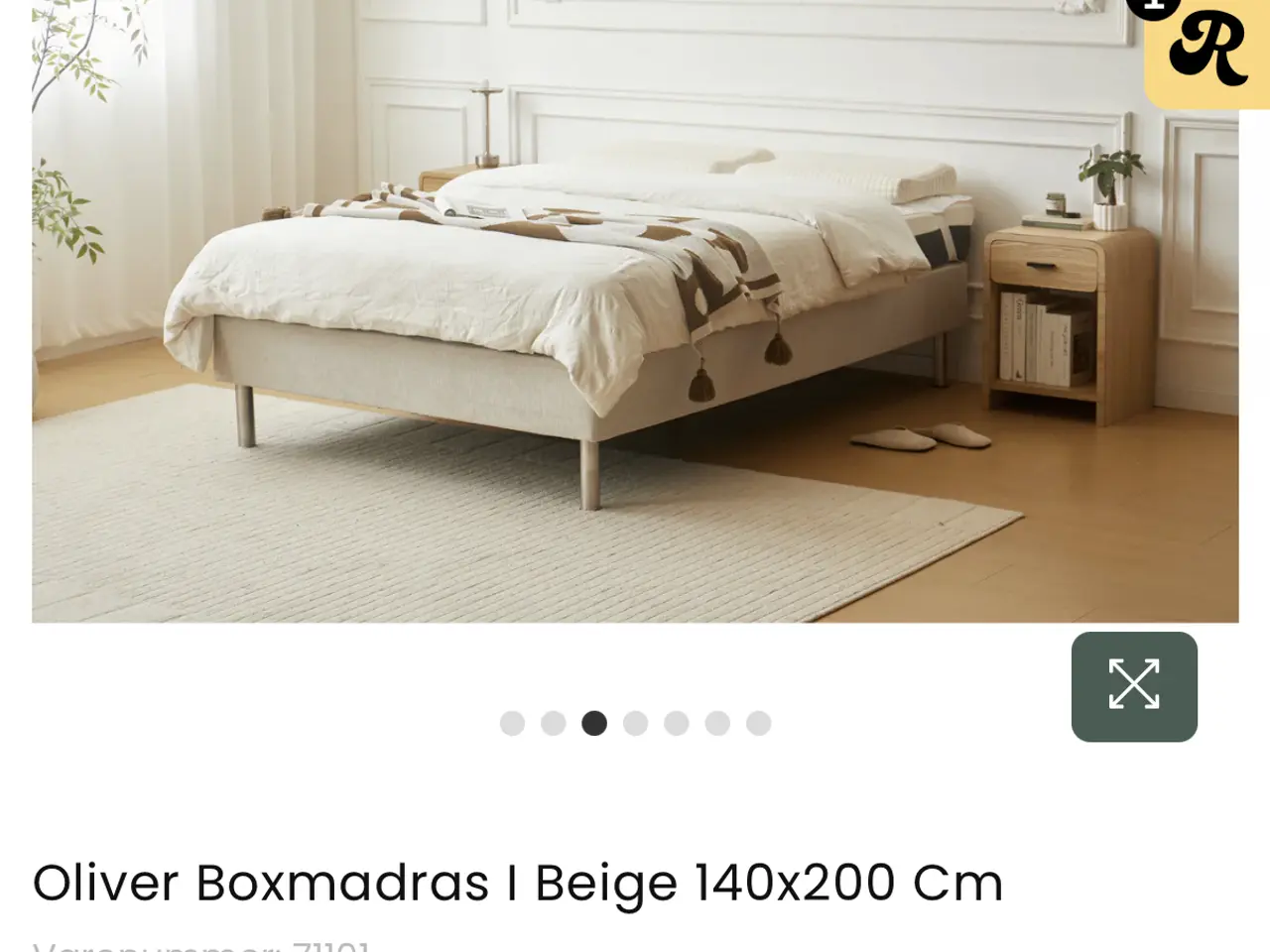 Billede 1 - Boxmadras med ben, rullemadras - helt ny i kasse 