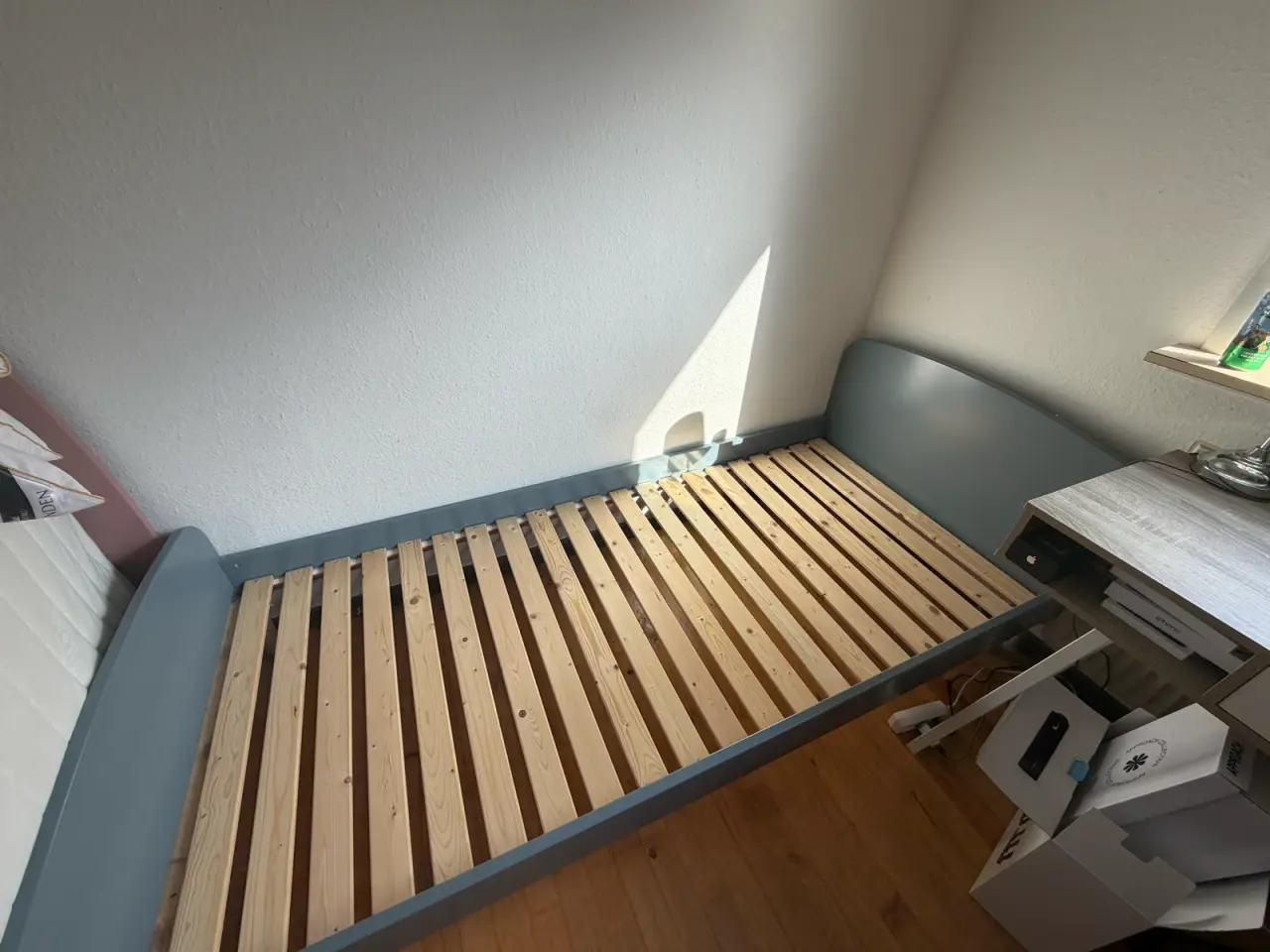 Billede 3 - Flexa Play seng i grøn + boxmadras & topmadras