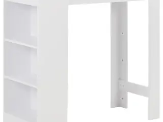 Barbord med hylde 110x50x103 cm hvid