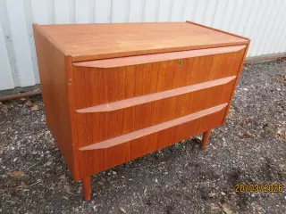 1 stk Teak Kommode med 3 skuffer